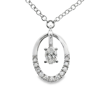 18kt White Gold Natural Diamond Necklace (0.32ct)