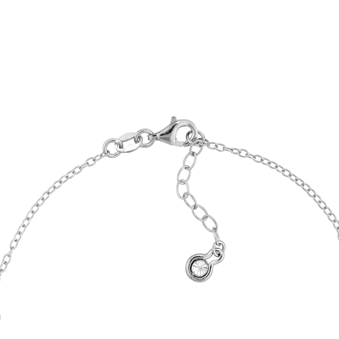 Sterling Silver 10" Diamond Illusion Set Anklet