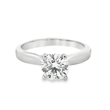 18kt White Gold Lab-Grown Round Diamond Engagement Ring (1.35ct)