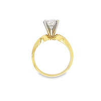 18K Yellow Gold Natural Round Brilliant Diamond Engagement Ring (1.51ct)