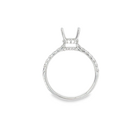 18K White Gold Diamond Semi-Mount Ring (.51ct)