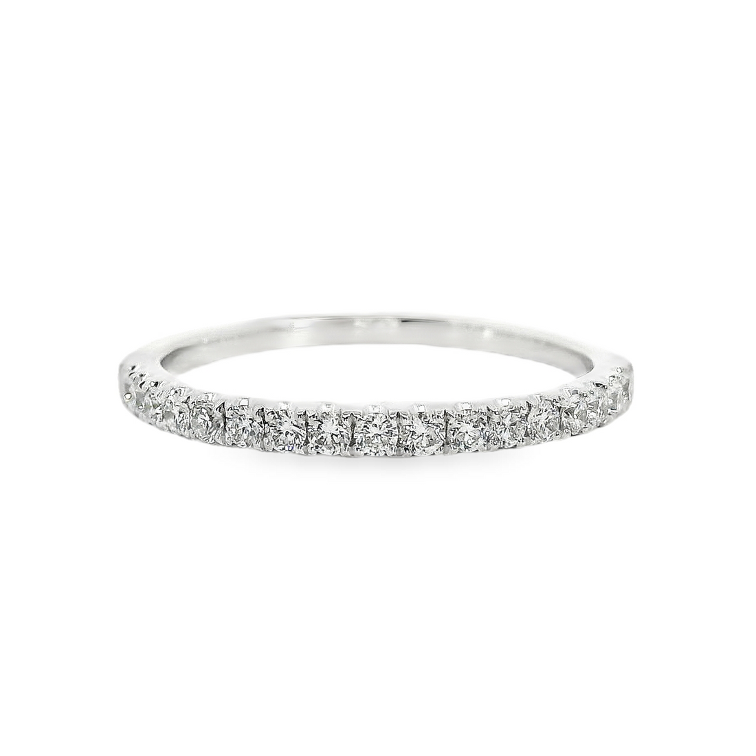18kt White Gold Natural Round Diamond Wedding Ring (.29ct)