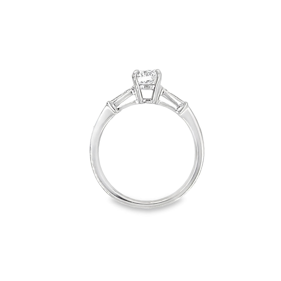 18K White Gold Lab Grown Round Diamond Ring (.74ct)