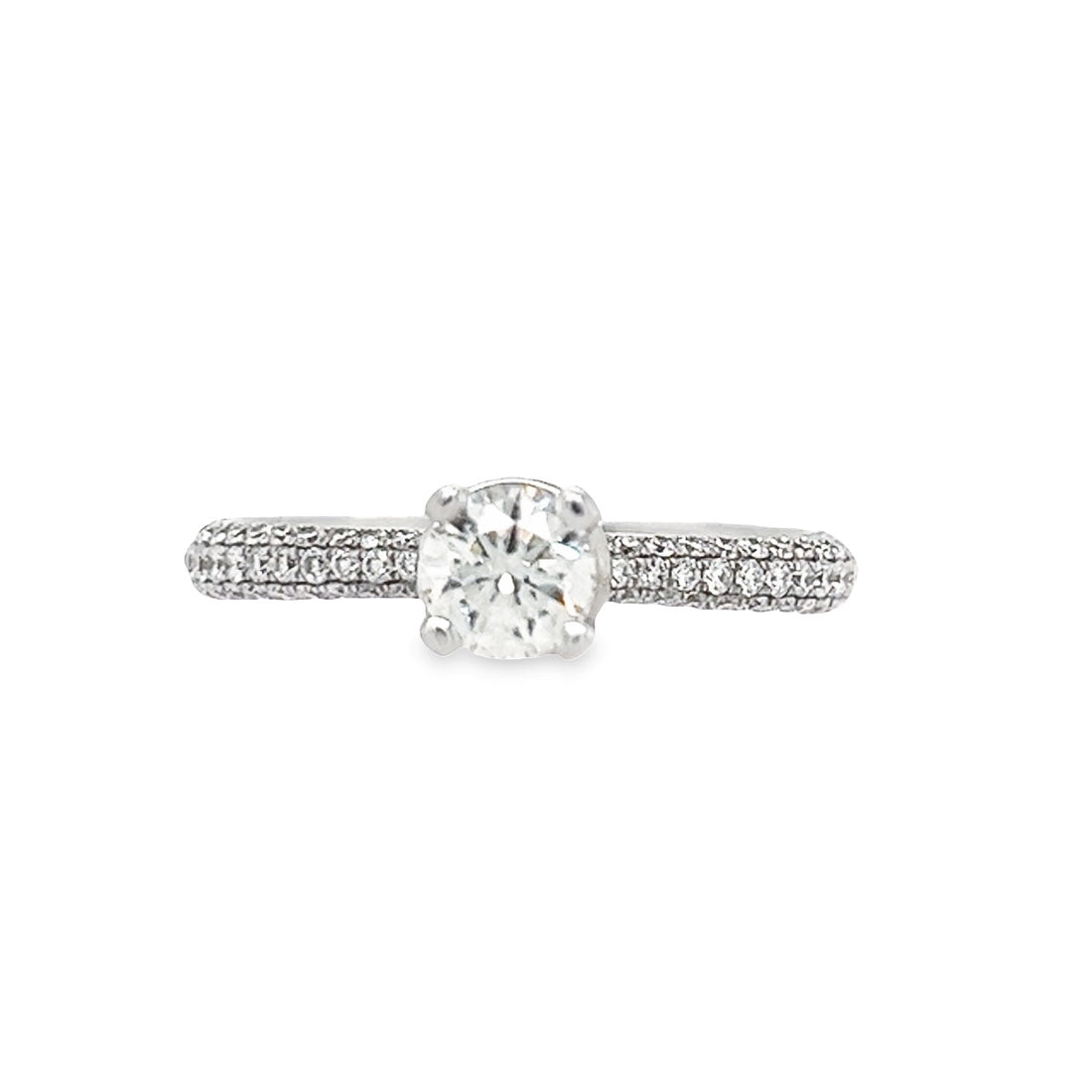 18K White Gold Round Brilliant Diamond Ring (.43ct)