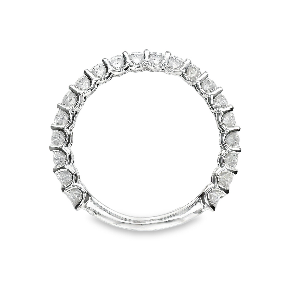 14kt White Gold Lab-Grown Round Diamond Shared Prong Wedding Ring (1.00ct)