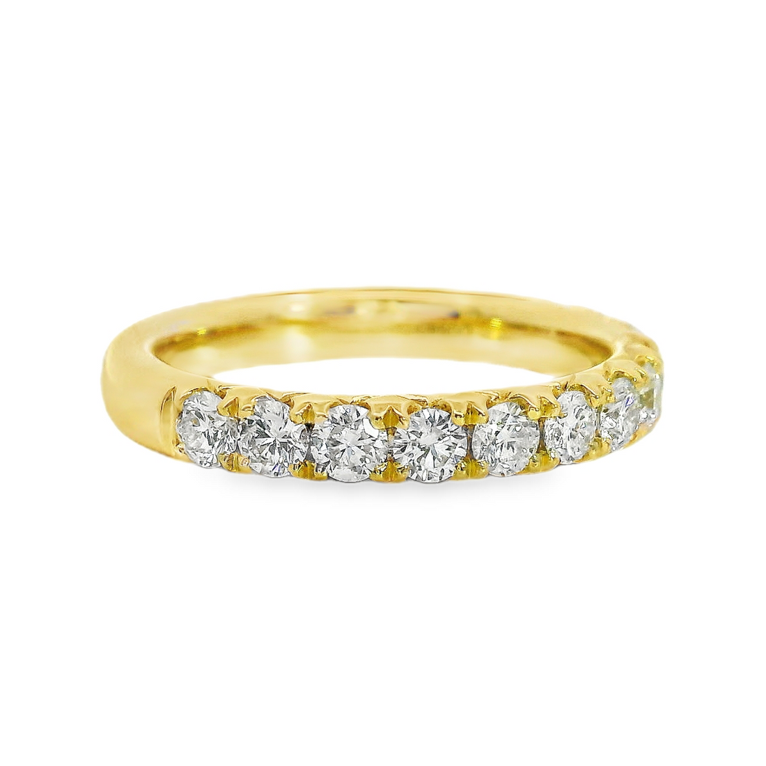 18kt Yellow Gold Natural Round Diamond Wedding Ring (.84ct)