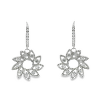 18kt White Gold Natural Diamonds Drop Earrings (1.65ct)