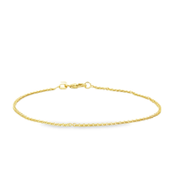 14K Yellow Gold 7" 1.44mm Cable Link Bracelet (1.45g)