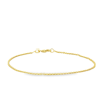 14K Yellow Gold 7" 1.44mm Cable Link Bracelet (1.45g)