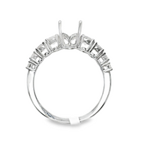 18kt White Gold Natural Round Diamond Semi-Mount Ring (.76ct)