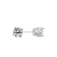 14kt White Gold Lab-Grown Round Diamond Stud Earrings (1.46ct)