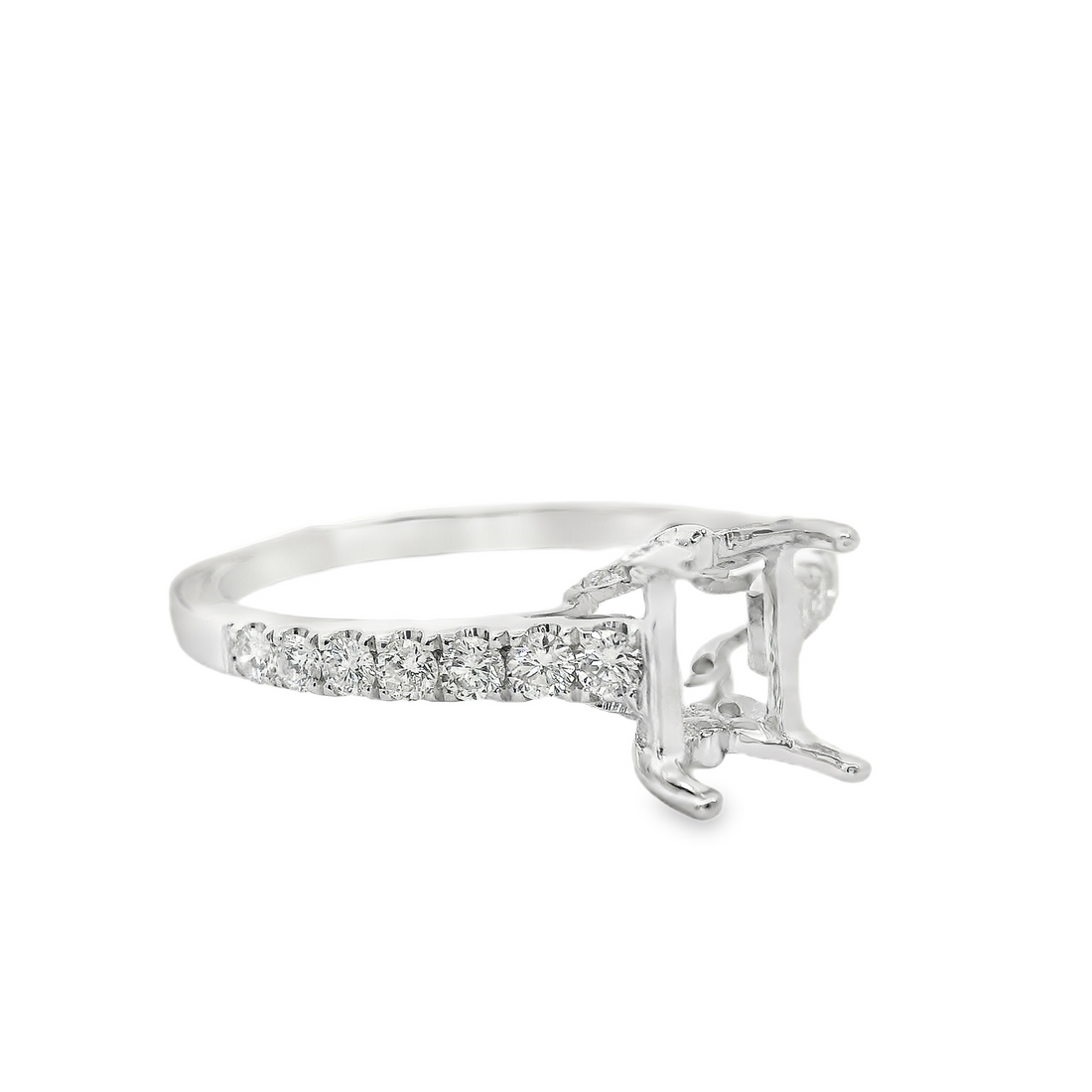 18kt White Gold Full-Cut Round Diamond Semi-Mount Ring (.36ct)