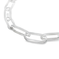14kt White Gold 7.5" Italian Made Paperclip Bracelet (3.04g)