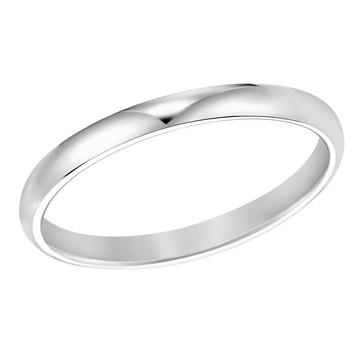 Artcarved 14kt White Gold 2mm Low Dome Wedding Ring
