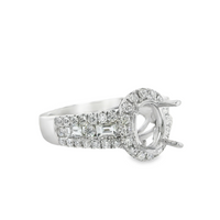 18kt White Gold Natural Diamond Semi-Mount Ring (.80ct)