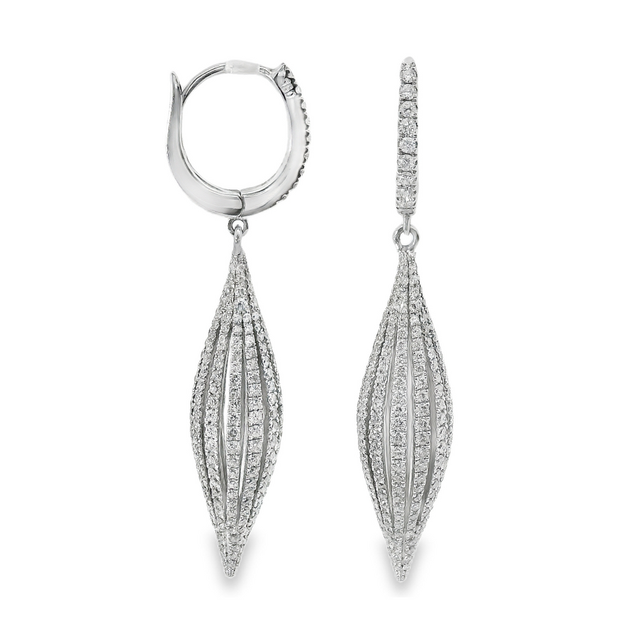 18kt White Gold Natural Diamonds Drop Earrings (2.19ct)