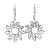 18kt White Gold Natural Diamonds Drop Earrings (1.65ct)