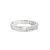 18kt White Gold Natural Round Diamond Wedding Ring (.54ct)