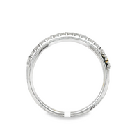 18kt White Gold Natural Round Diamond French Pave Wedding Ring (0.30ct)