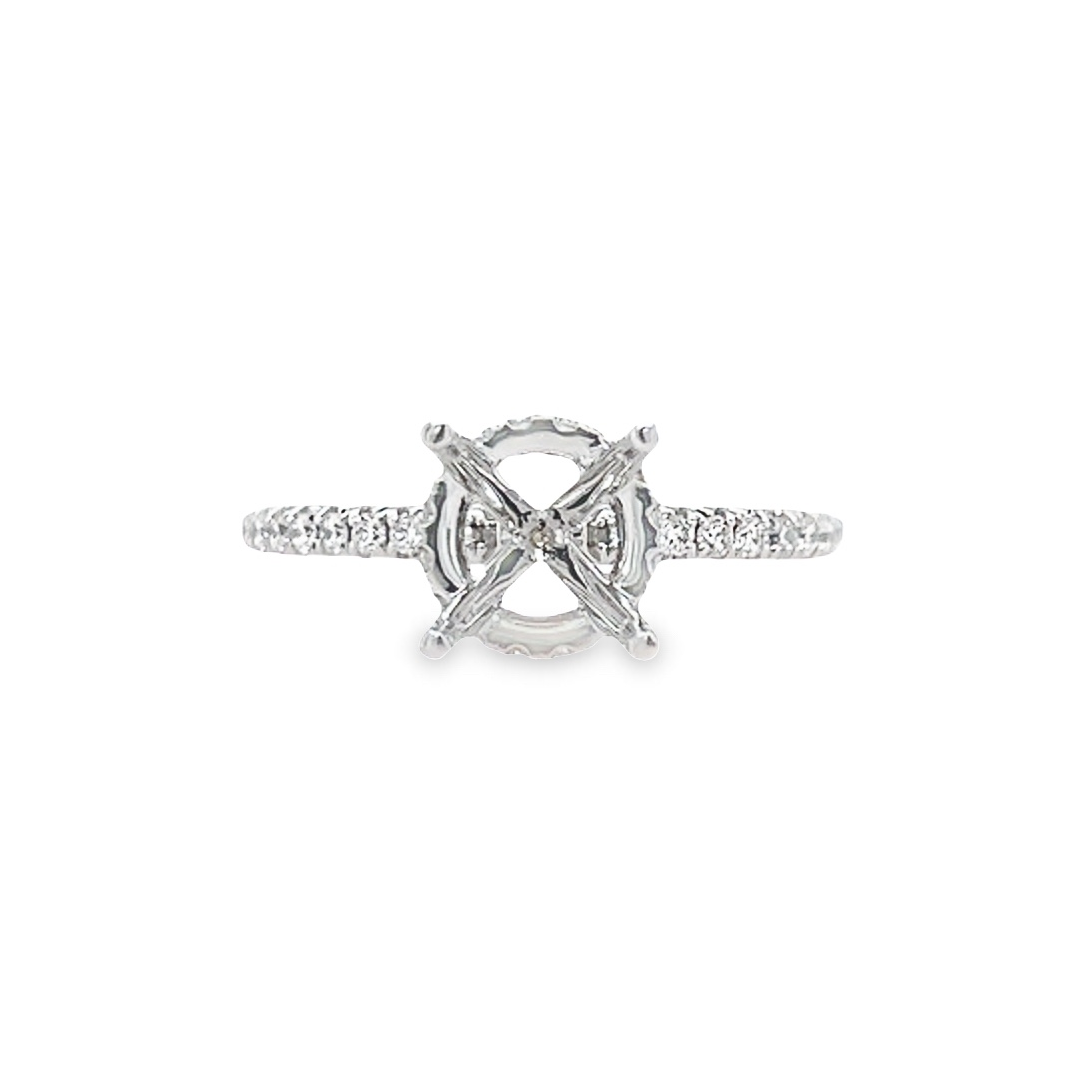 18K White Gold Diamond Semi-Mount Ring (.27ct)