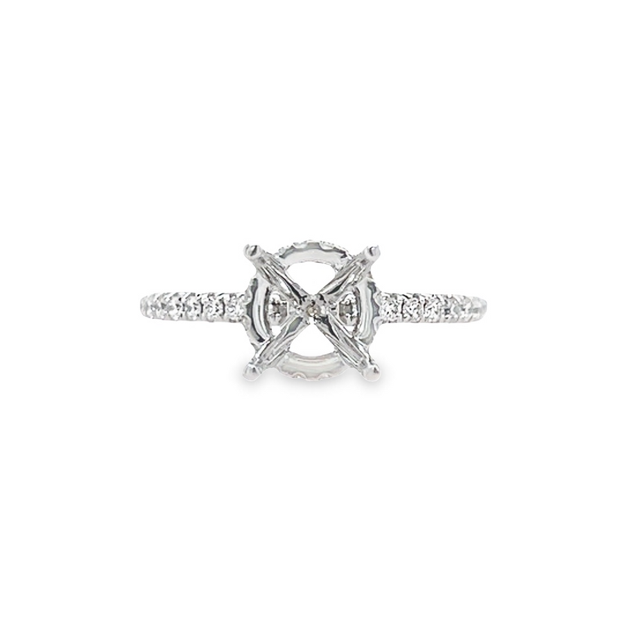 18K White Gold Diamond Semi-Mount Ring (.27ct)