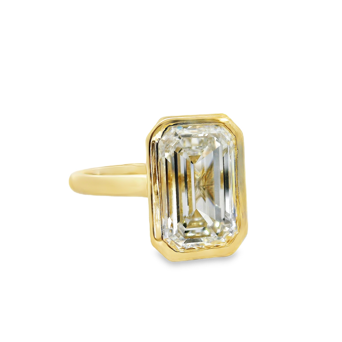 14kt Yellow Gold Lab-Grown Emerald Diamond Engagement Ring (3.81ct)