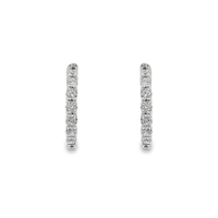 14kt Yellow Gold Lab-Grown Round Diamond Medium Hoop Earrings (1.50ct)