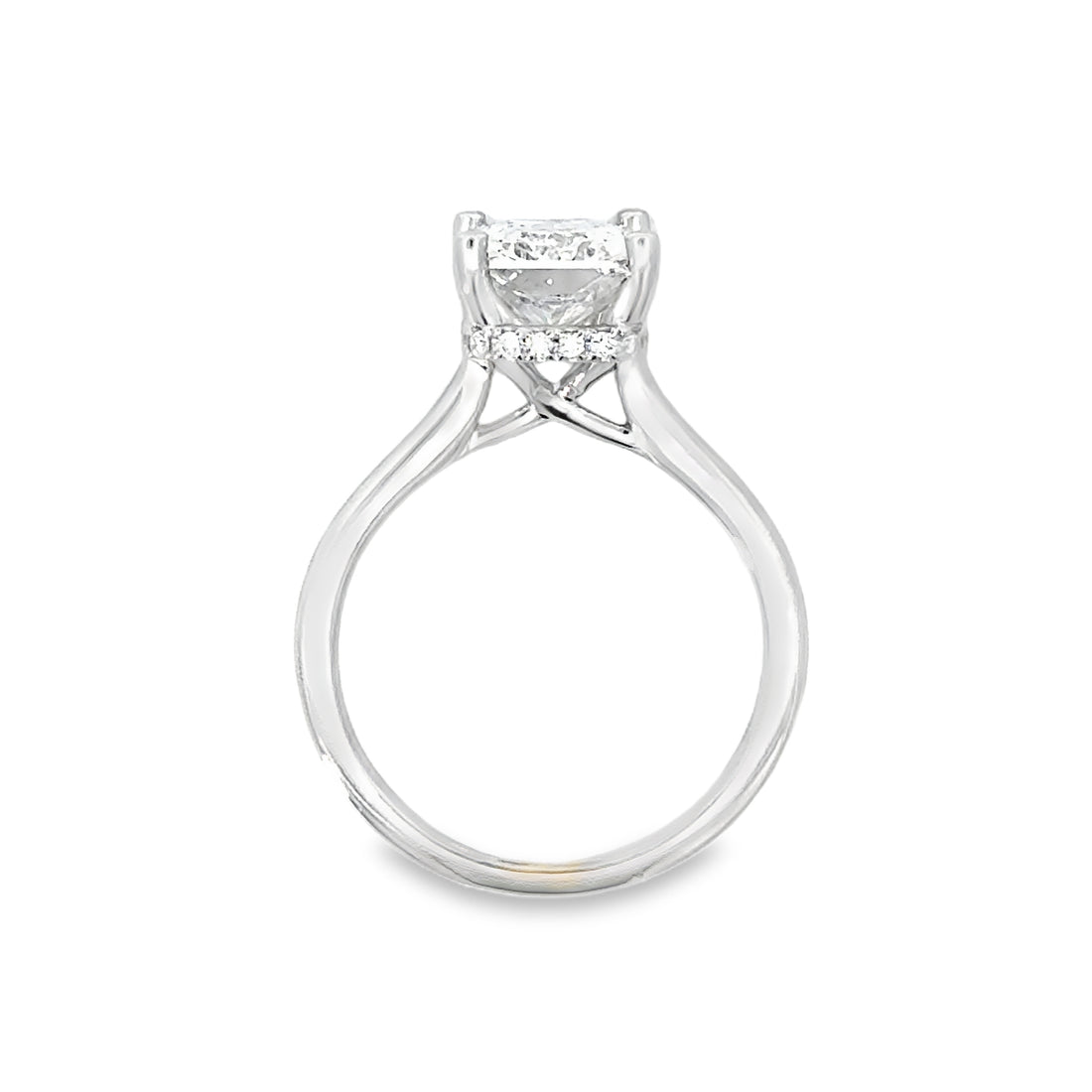 18kt White Gold Lab-Grown Radiant Diamond Engagement Ring (3.13ct)