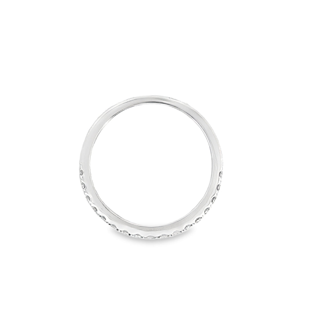 18kt White Gold Natural Round Diamond Prong Set Wedding Ring (0.36ct)