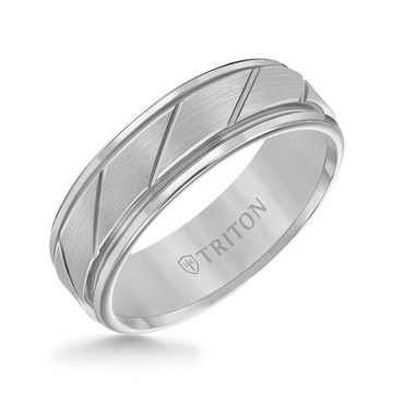 Triton Gray Tungsten 7mm Matte Finish Ring