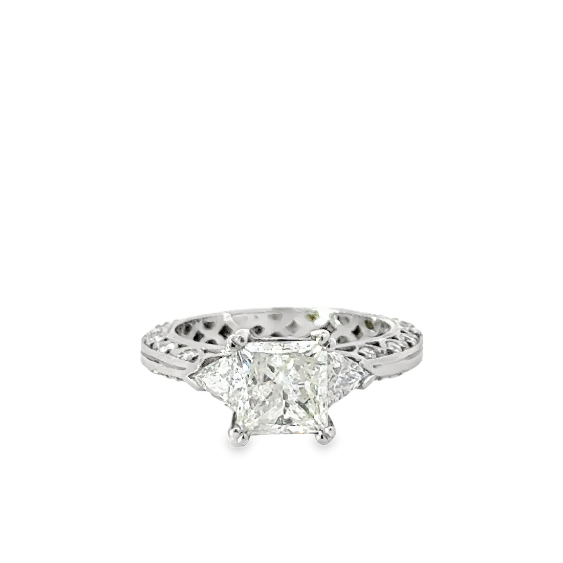 Platinum Natural Diamond Eternity Style Engagement Ring (2.88ct)