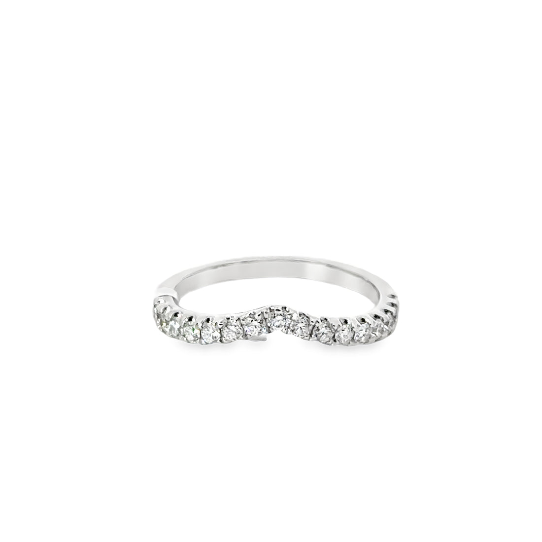 18K White Gold Natural Diamond Wedding Ring (.40ct)