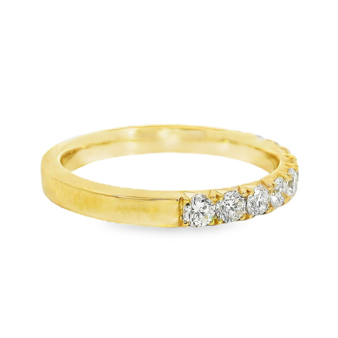 18kt Yellow Gold Natural Round Diamond Wedding Ring (.57ct)