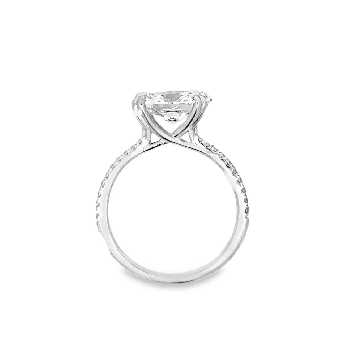 18kt White Gold Lab-Grown Oval Diamond Engagement Ring (2.23ct)