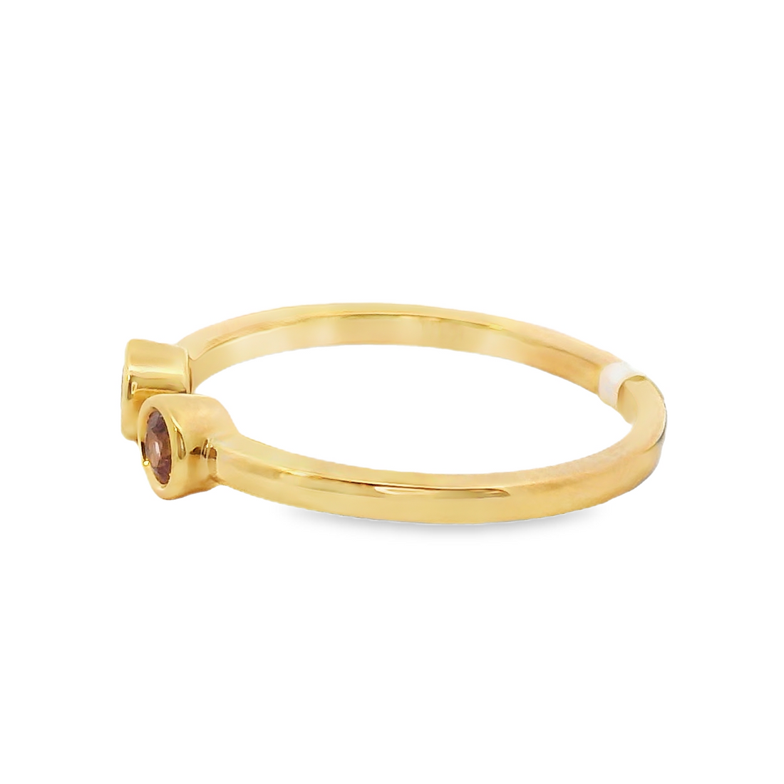 18kt Rosé Gold Round Natural Sapphires and Ring (0.26ct)