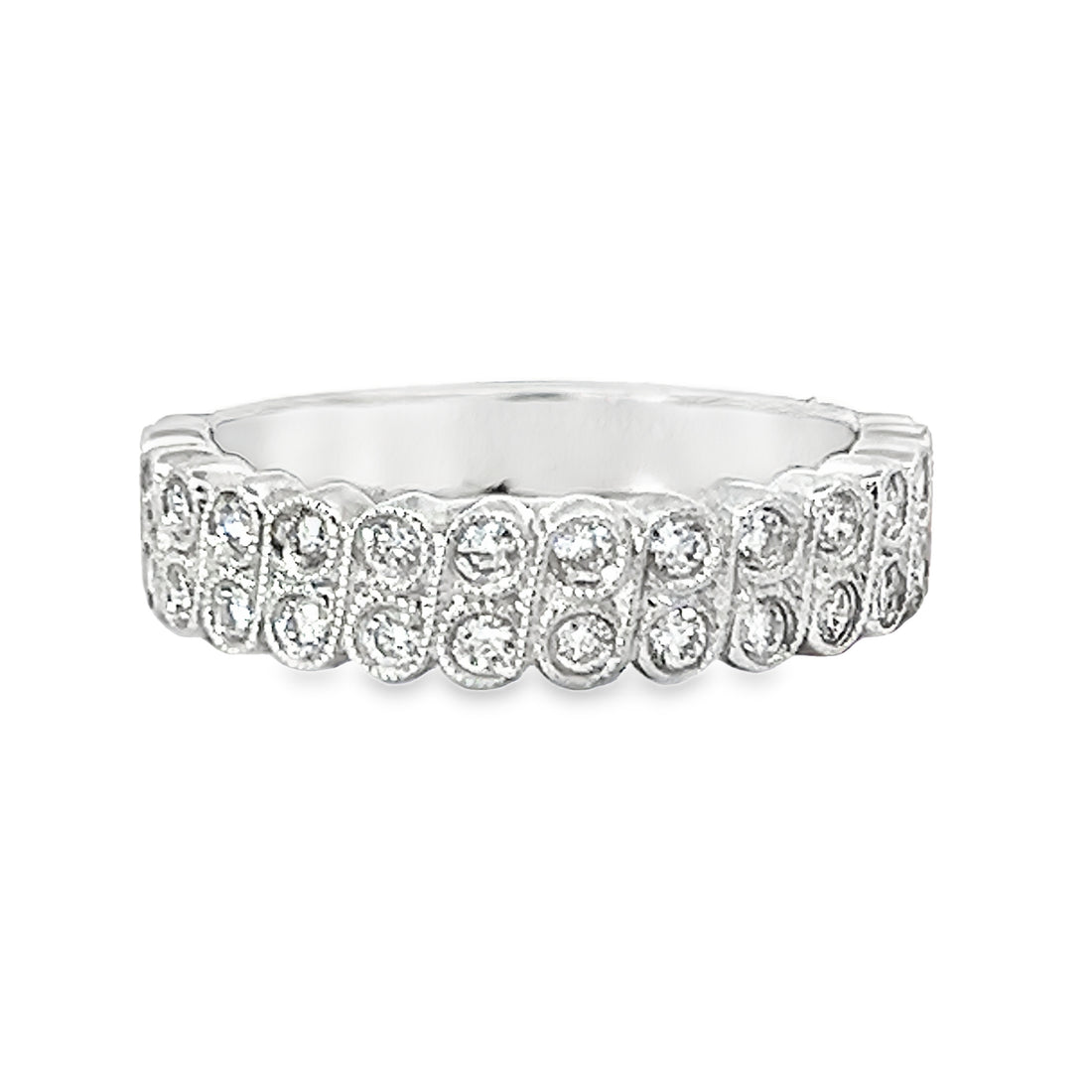 18K White Gold Diamond Wedding Ring (.55ct)