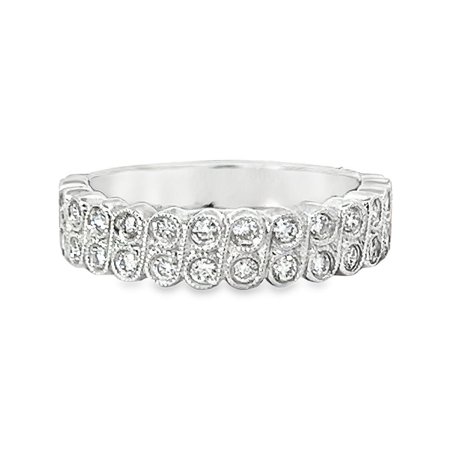 18K White Gold Diamond Wedding Ring (.55ct)