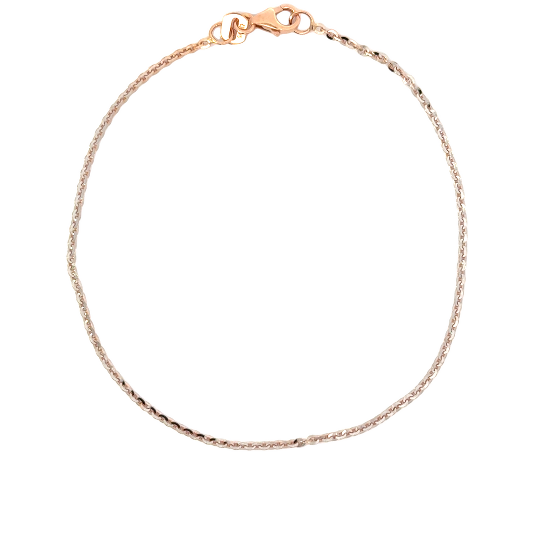 14K Rose Gold 7" 1.49mm Rolo Style Bracelet (1.04g)