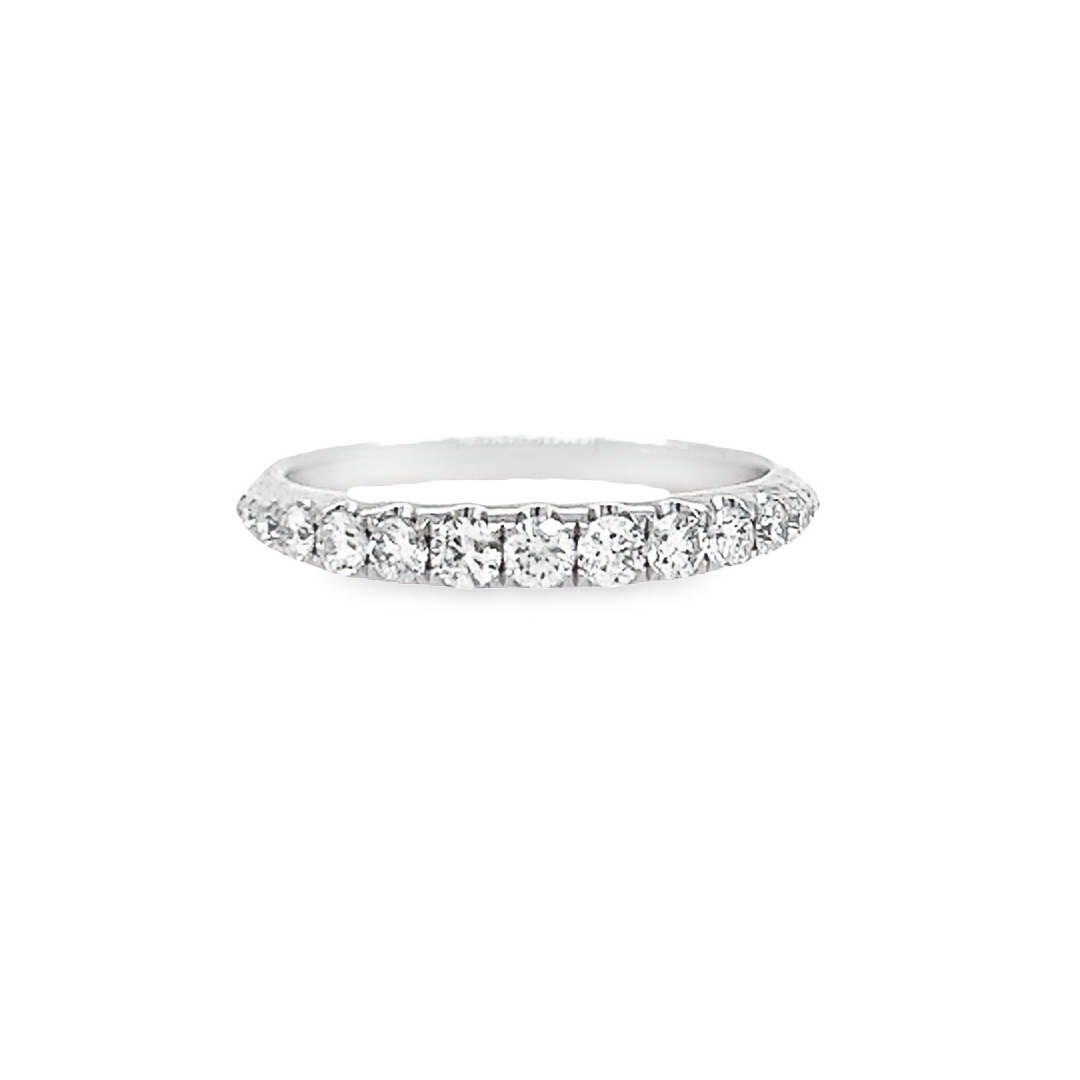 18kt White Gold Natural Full Cut Diamond Wedding Ring (.46ct)