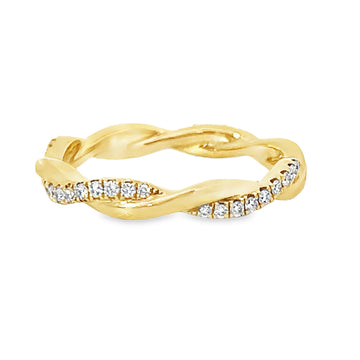 18kt Yellow Gold Diamond Twisted Ring (0.26ct)