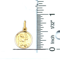 18kt Yellow Gold Italian Made 13mm St. Christopher Medal (2.06g)