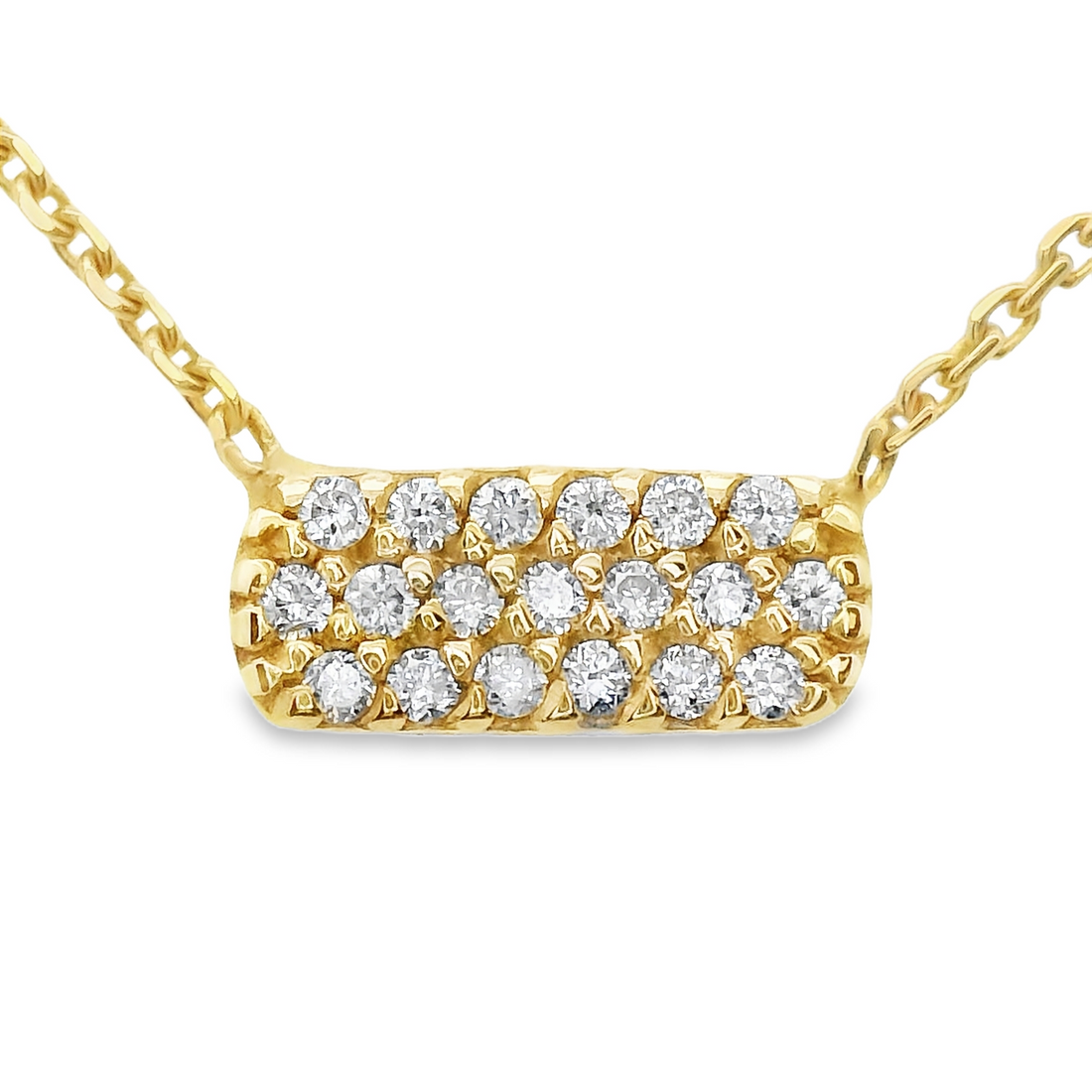 14kt Yellow Gold Natural Diamond Bar Pendant (0.15ct)