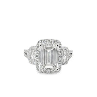 18kt White Gold Lab-Grown Emerald Diamond Engagement Ring (5.01ct)