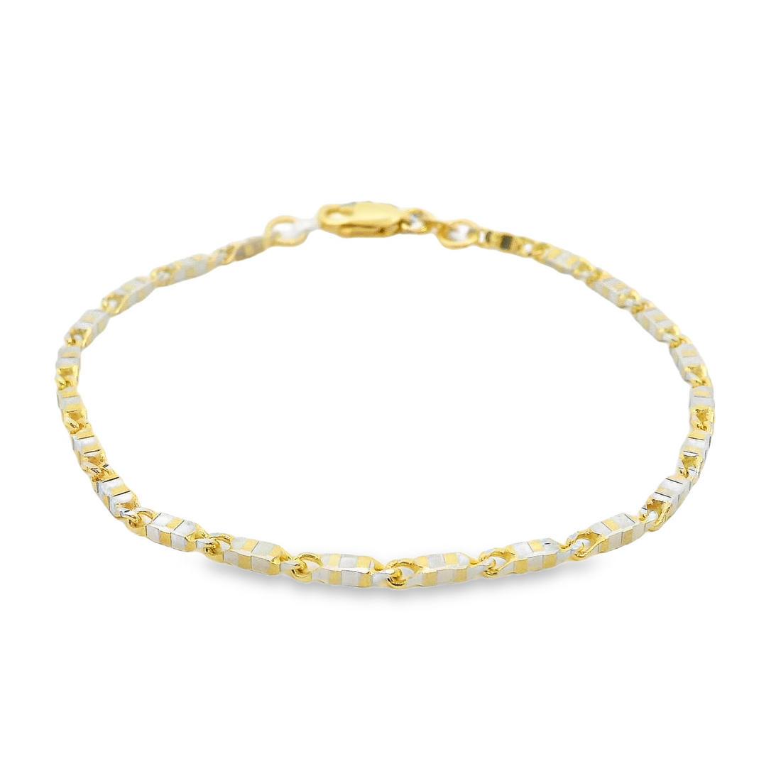 14kt Yellow Gold 7" 1.7mm Fancy Link Bracelet (5.7g)