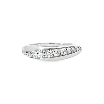 18K White Gold Natural Diamond Wedding Ring (.40ct)