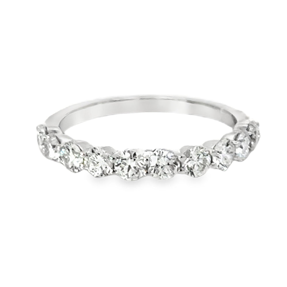 18kt White Gold Diamond Shared Prong Wedding Ring (1.01ct)