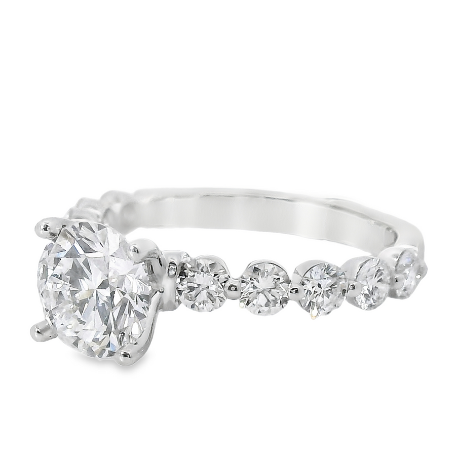 18kt White Gold Lab-Grown Round Diamond Engagement Ring (2.23ct)