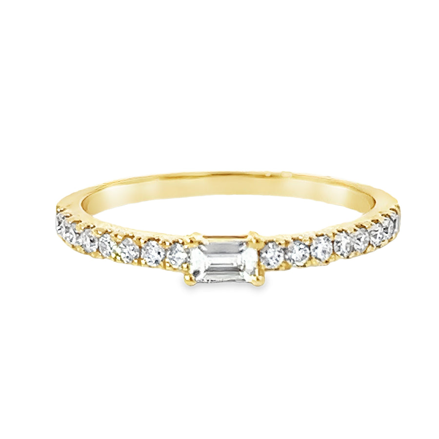 18K Yellow Gold Natural Diamond Ring (.29ct)