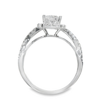 18kt White Gold Lab-Grown Radiant & Natural Round Diamond Engagement Ring (1.77ct)