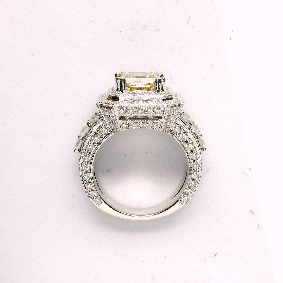 18kt White Gold Lab-Grown Princess Diamond Engagement Ring (4.41ct)